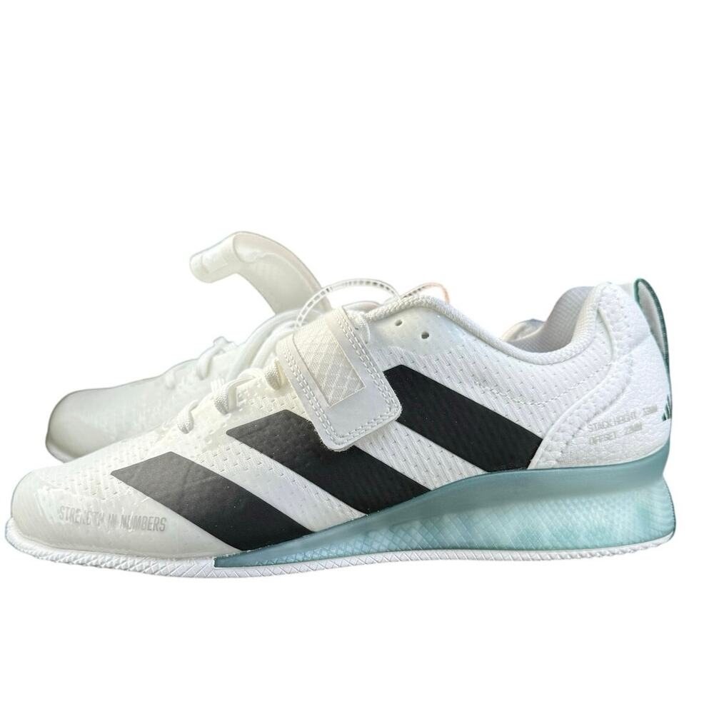 Adidas Adipower Weightlift II White Black Green Tint M’ 7.5/ W 8.5 Powerlifting